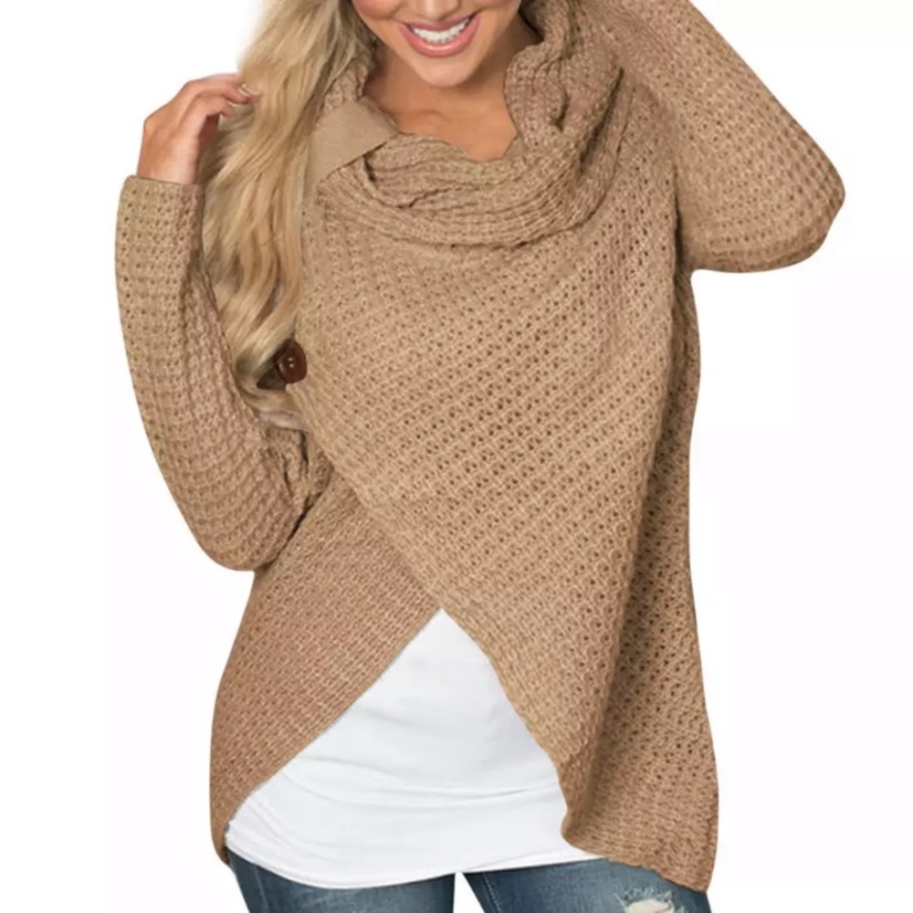 ❤️ Ladies Asymmetrical Warm Sweater - Picture 2 of 3